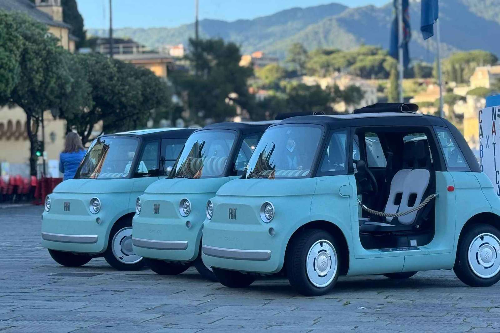 Jízda ve Fiatu Topolino po riviéře u Portofina