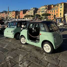 Jízda ve Fiatu Topolino po riviéře u Portofina