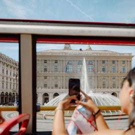 Genoa Open-Top Bus Tour with Live Guide and Hop-On Pass
