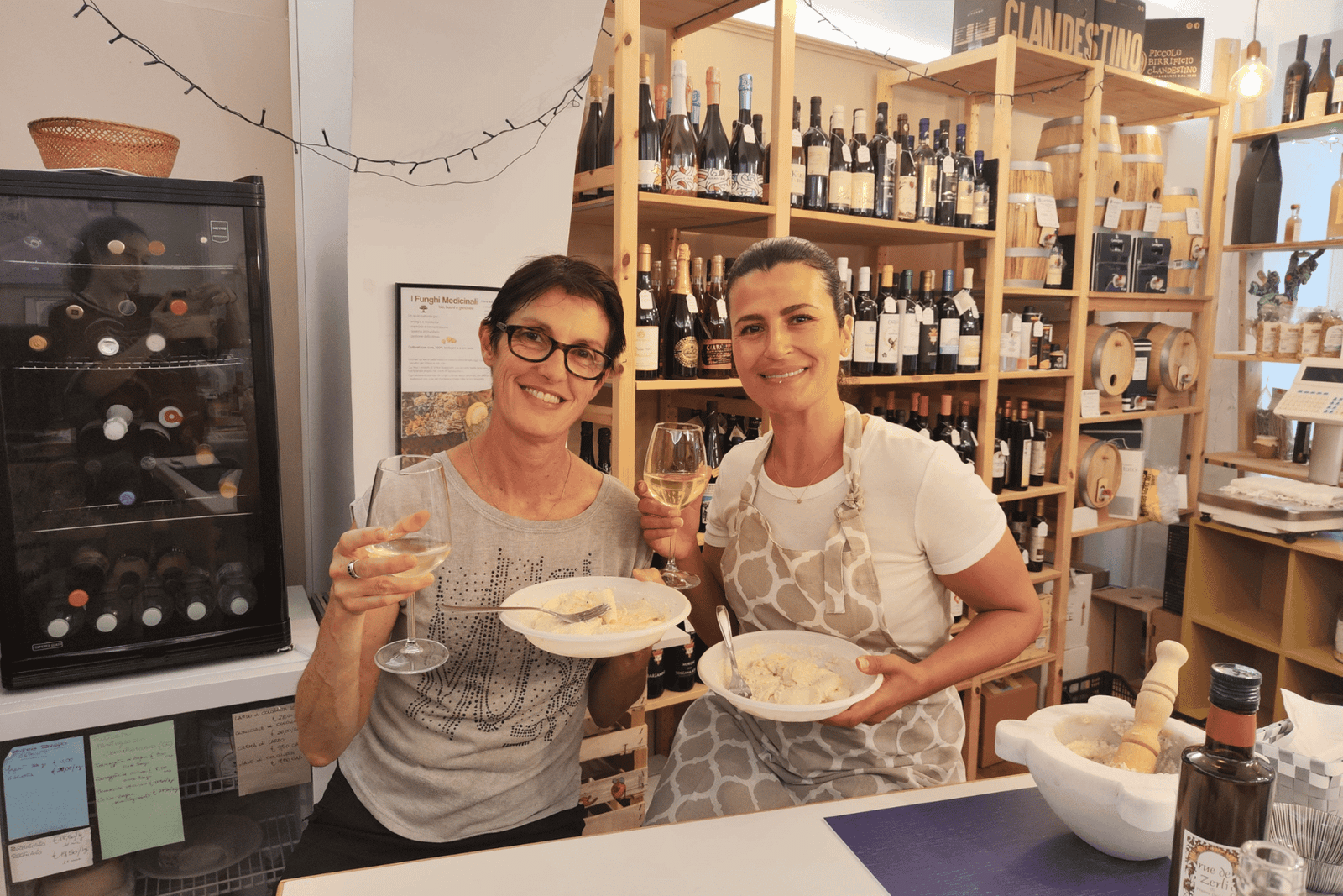 Walnut Pesto Class in Genoa with Marble Mortar and Wine