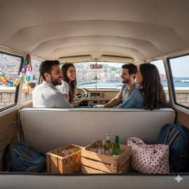 Genoa Hippie Van Tour to the Viewpoints, with Wine