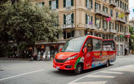 Von Genua: Portofino Rücktransfer mit dem Open-Top-Bus